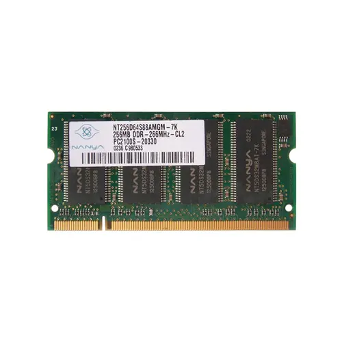 NT256D64S88AMGM-7K - Nanya 256MB DDR-266MHz PC2100 non-ECC Unbuffered…