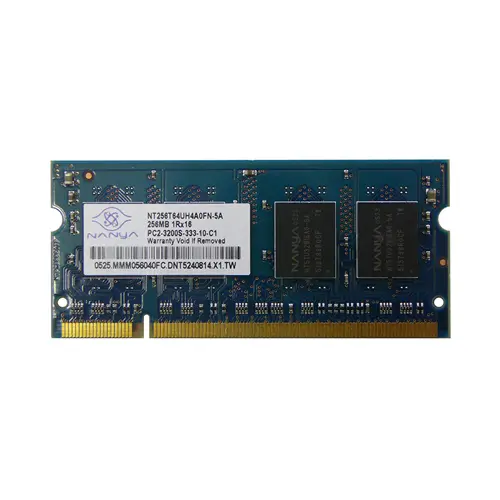 NT256T64UH4A0FN-5A - Nanya 256MB DDR2-400MHz PC2-3200 non-ECC Unbuffe…