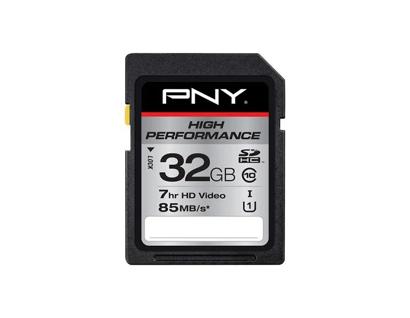 P-SDHC32GU185-GE - PNY 32GB Class 10 SDHC UHS-I U1 Flash Memory Card
