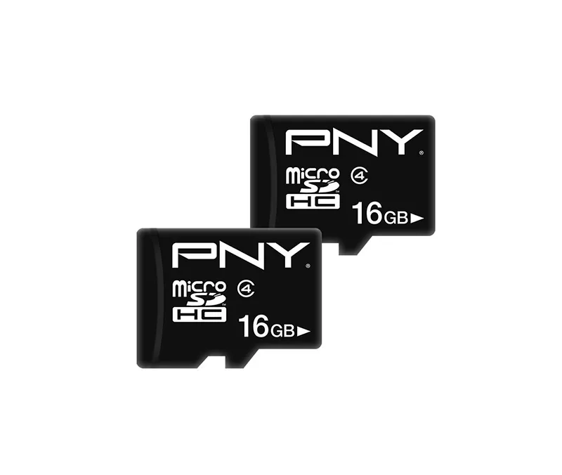 P-SDU16G4X2-GE - PNY 16GB Class 4 microSD Flash Memory Card (2 Pack)