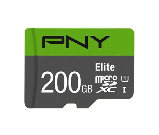 P-SDU200U185EL-GE - PNY Elite 200GB Class 10 microSDXC Flash Memory C…