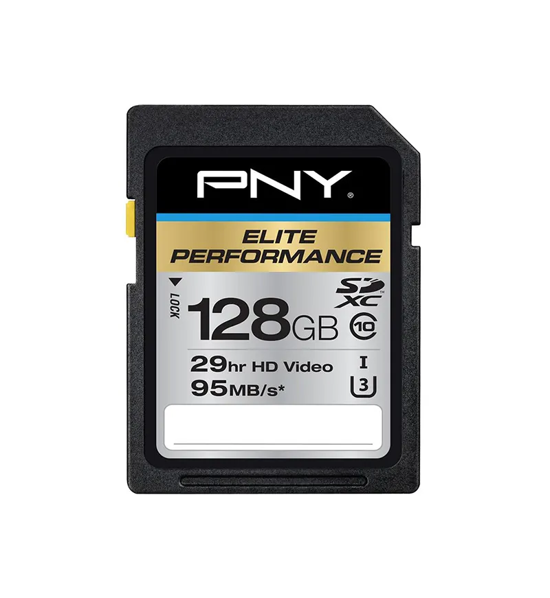 P-SDX128U395-GE - PNY Elite Performance 128GB Class 10 SDXC UHS-I U3 …