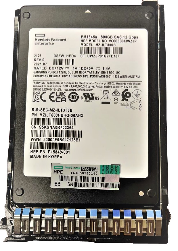 P15849-001 - HP 800GB SAS 12Gb/s 2.5-Inch Solid State Drive with Tray