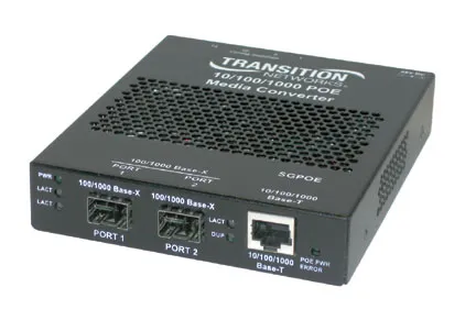 SGPOE1013-100-NA - Transition Networks 2-Port 10/100/1000Base-T / 100…