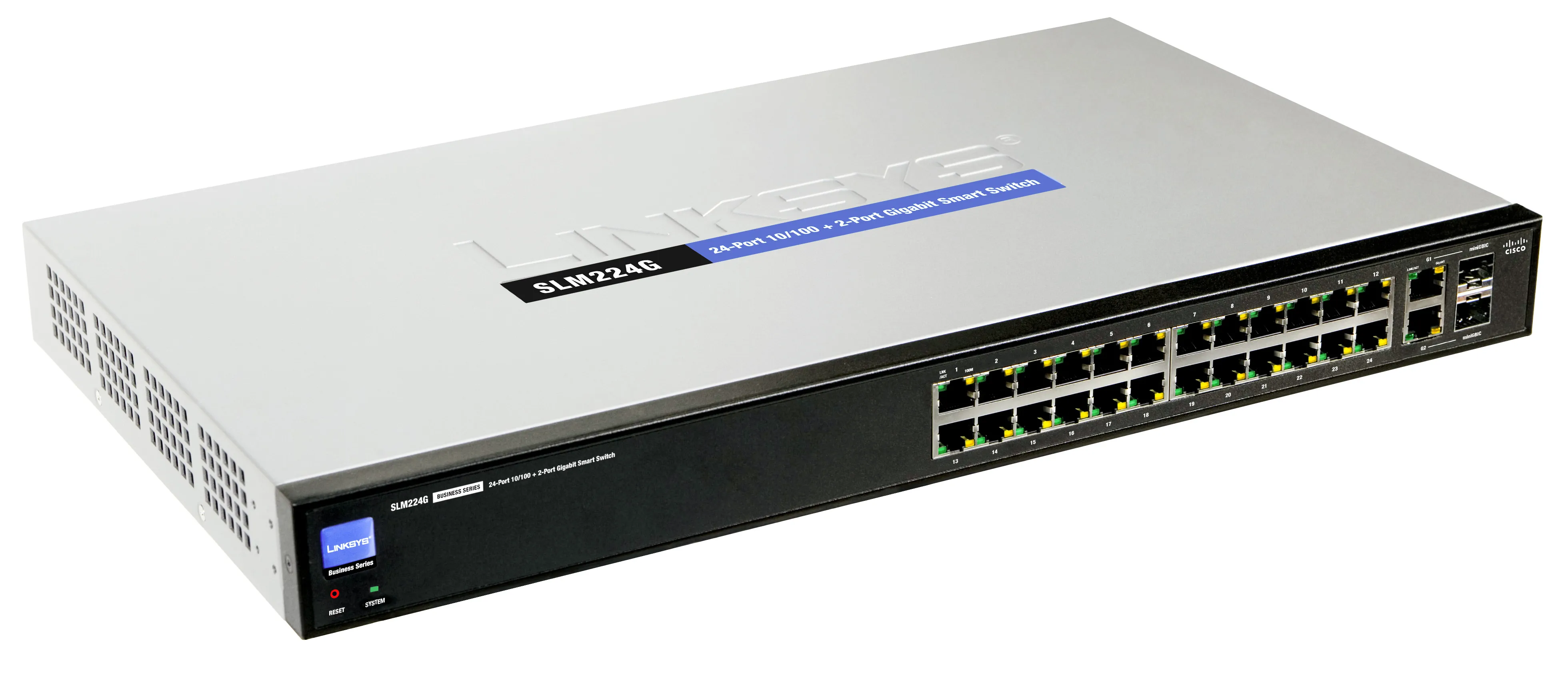 SLM224G - Linksys 24Port 10/100/1000 2Port Gigabit Smart Switch with …