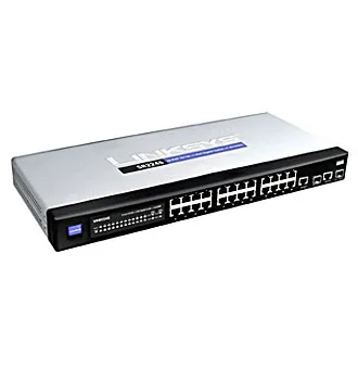 SR224G - Linksys 24-Port 10/100Mbps + 2-Port Gigabit Switch + 2 MiniG…