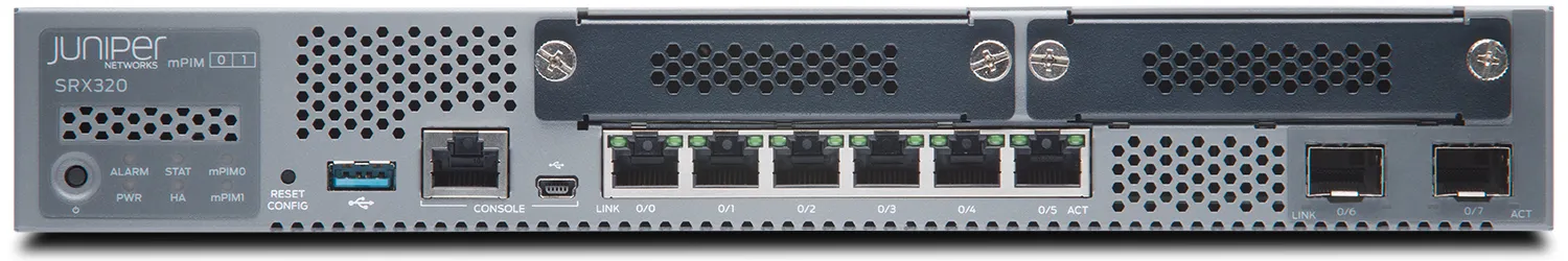 Srx320 Rack SRX320 - Juniper SRX Series SRX320 6 x Ports 1Gb RJ-45 + 2 x Ports 1GbE ...