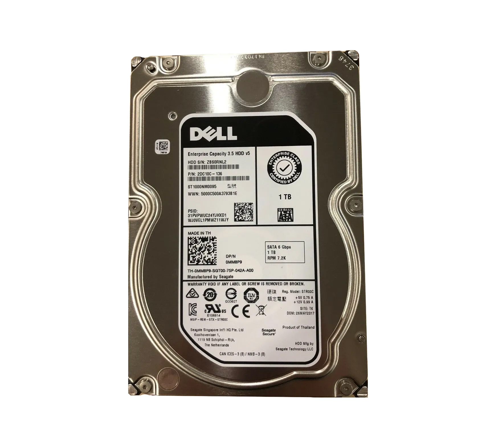 LOT OF 2 Seagate EXOS 7E8 1TB SAS Server 3.5 Hard Drive ST1000NM0045 - Garland Computers