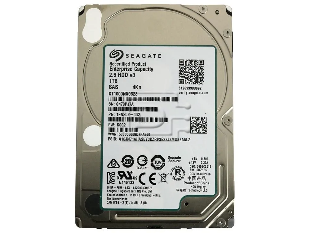ST1000NX0323 - Seagate Enterprise CAPACITY V.3 1TB 7200RPM SAS-12GB/s…