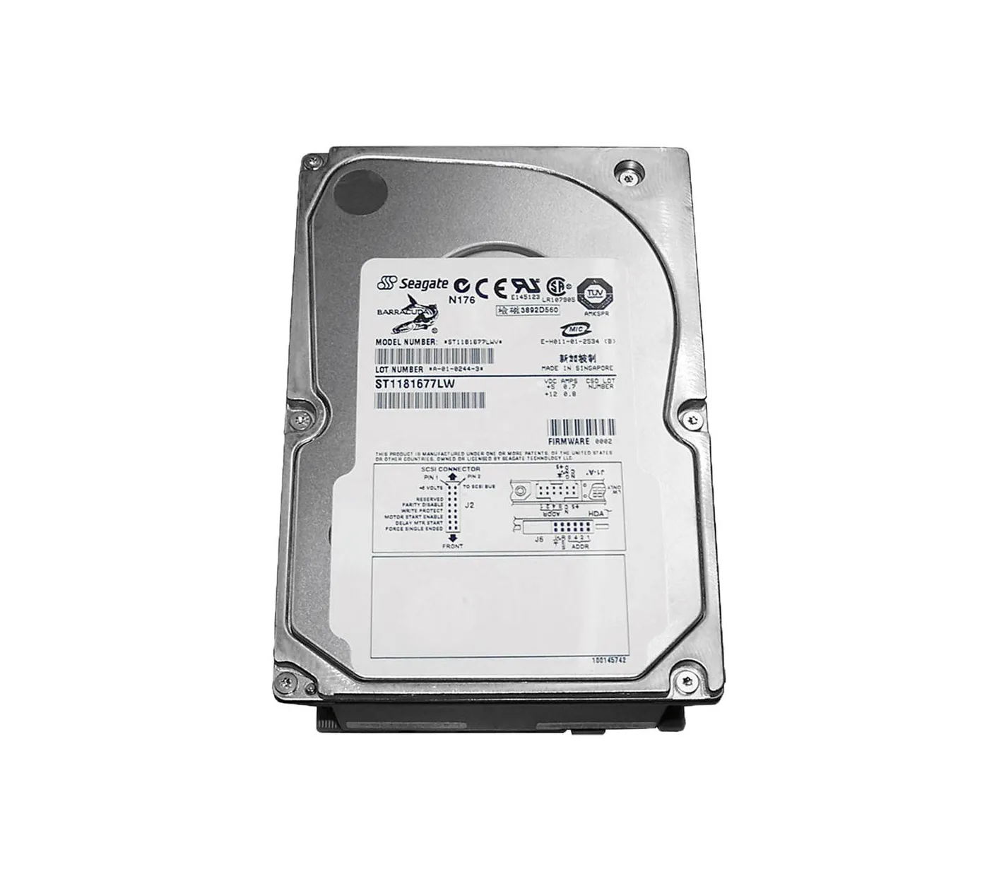 ST1181677LW - Seagate BARACUDA 180GB 7200RPM Ultra-160 68 -Pin SCSI 4…