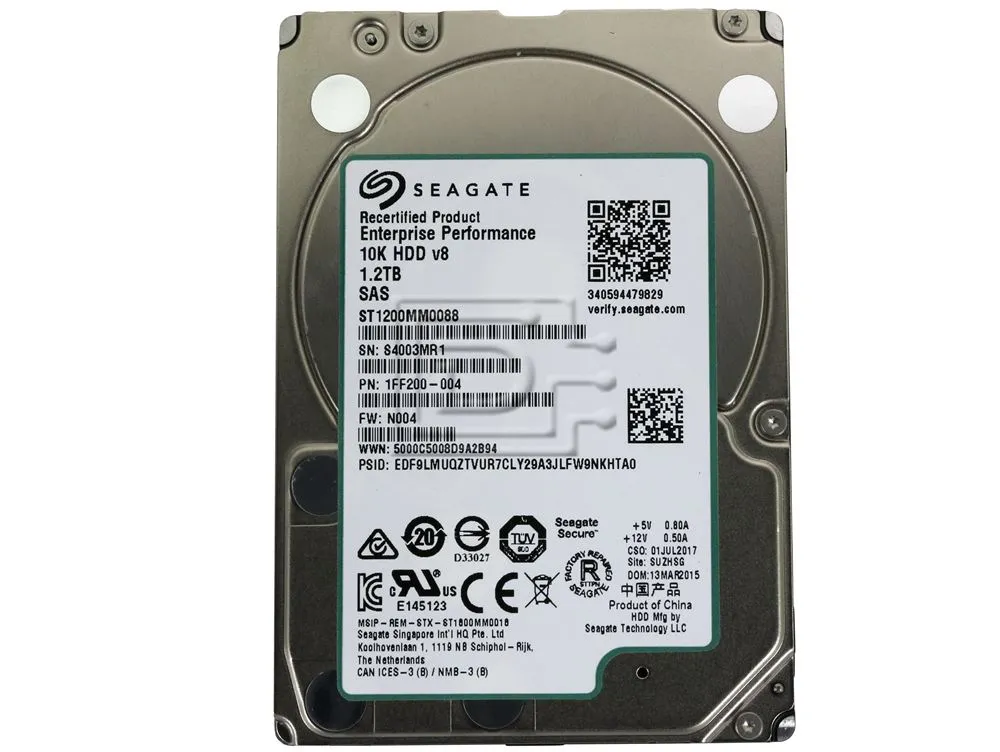 ST1200MM0038 - Seagate Enterprise Performance 10K.8 1.2TB 10000RPM SA…