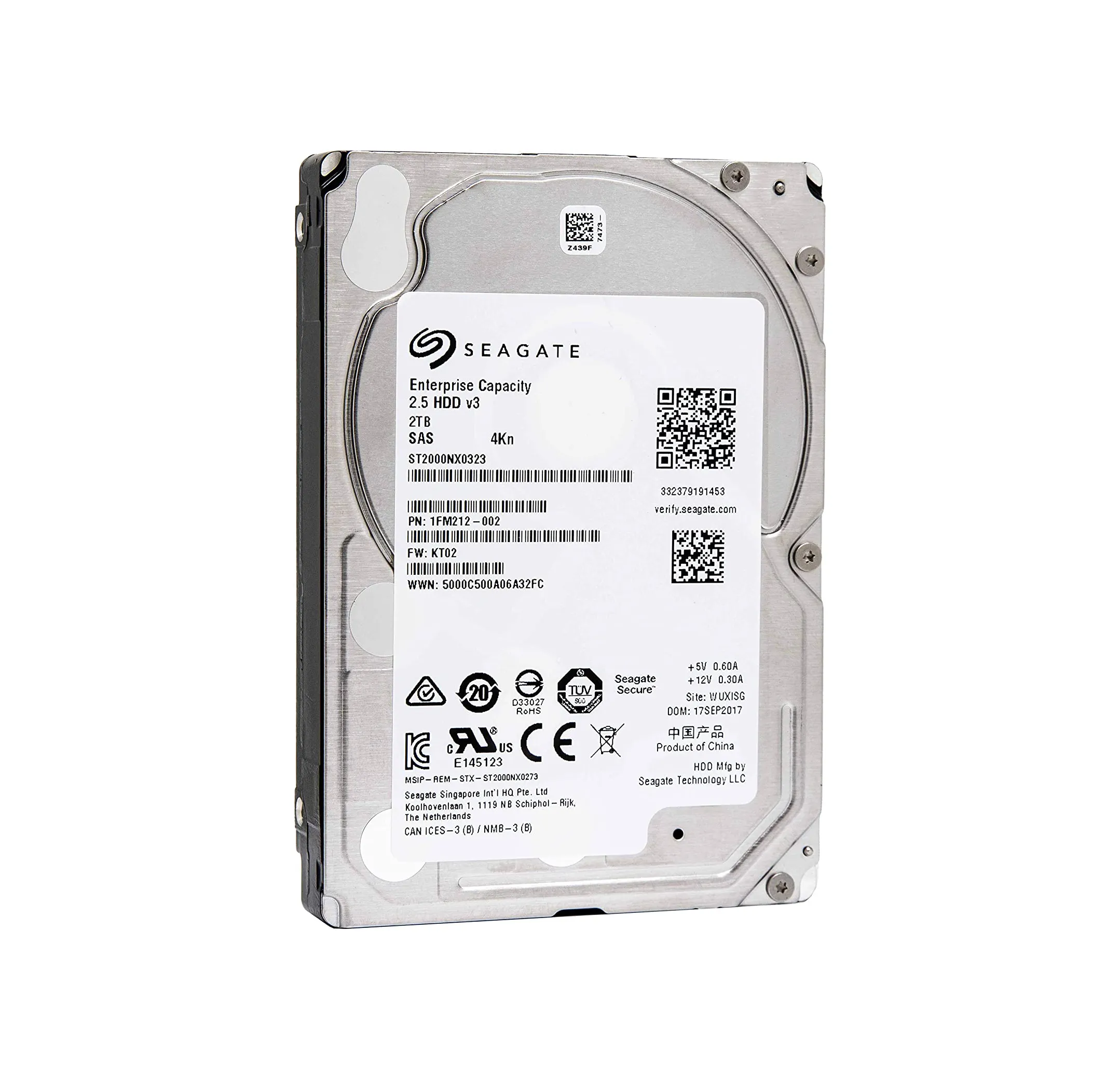 ST2000NX0323 - Seagate Enterprise 2TB SAS 12Gb/s 128MB Cache 2.5-inch…