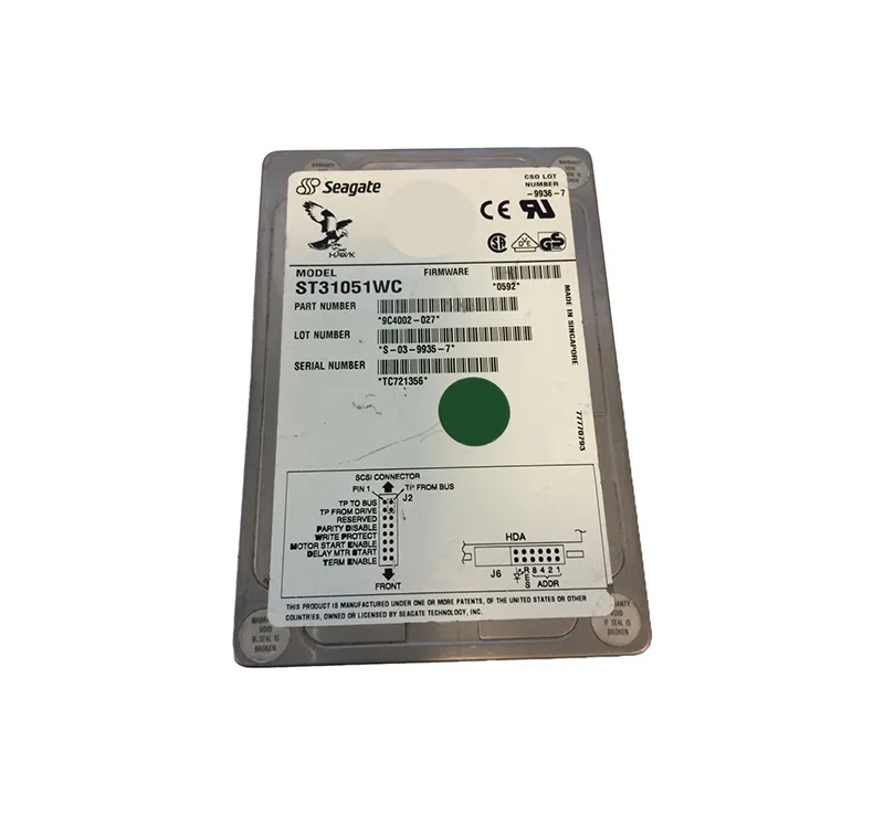 ST31051WC - Seagate 1GB 5400RPM Ultra SCSI 3.5-inch Hard Drive
