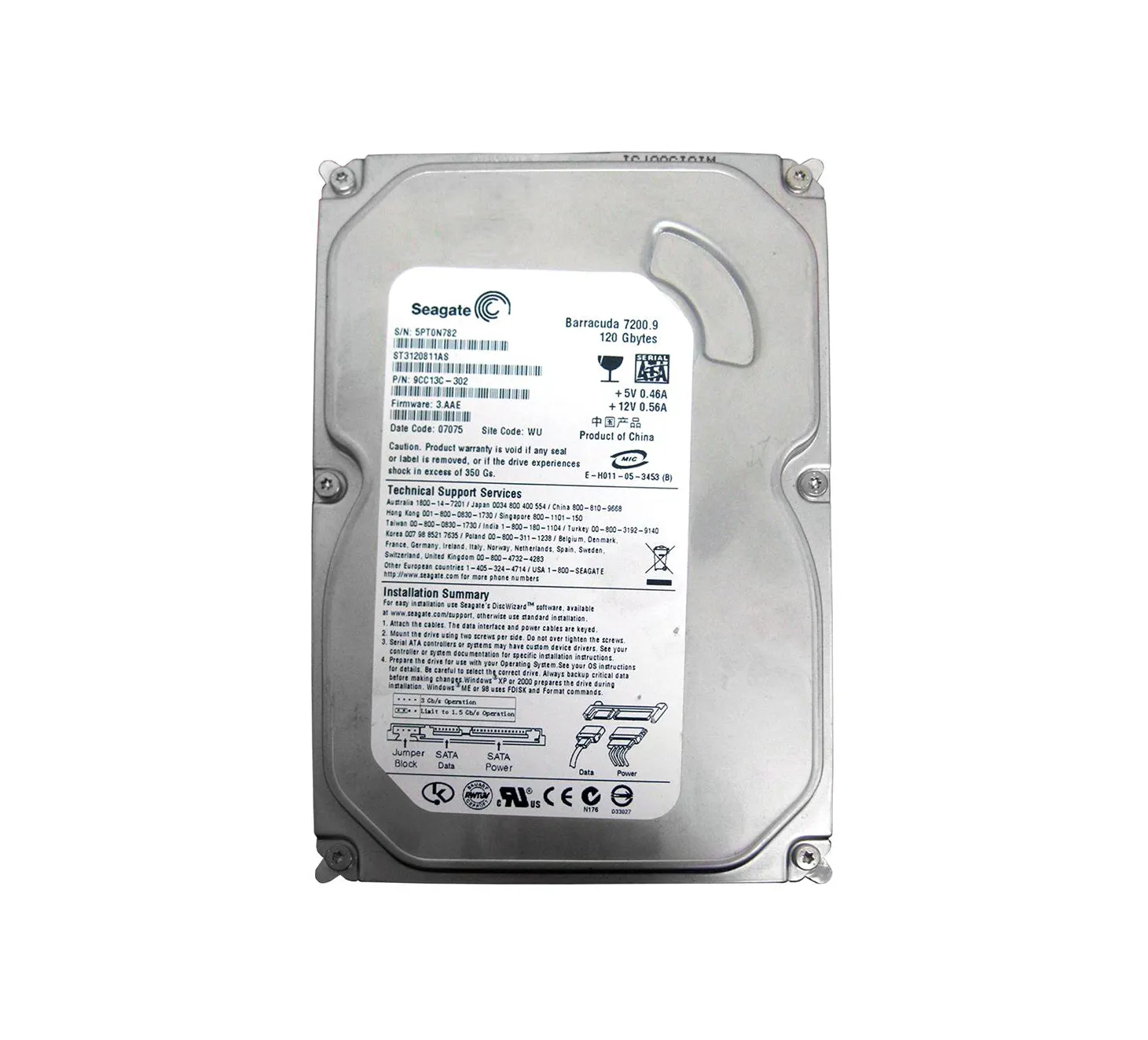 Disk Drive Seagate Barracuda 120gb Seagate Barracuda ST3120023A