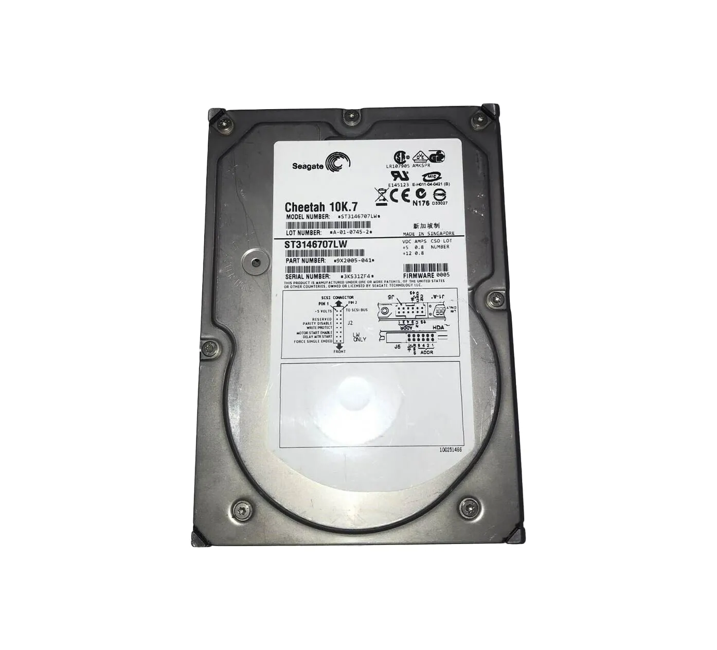 Seagate Cheetah10K.7 3.5インチ内蔵型HDD 146GB/U-320-SCSI