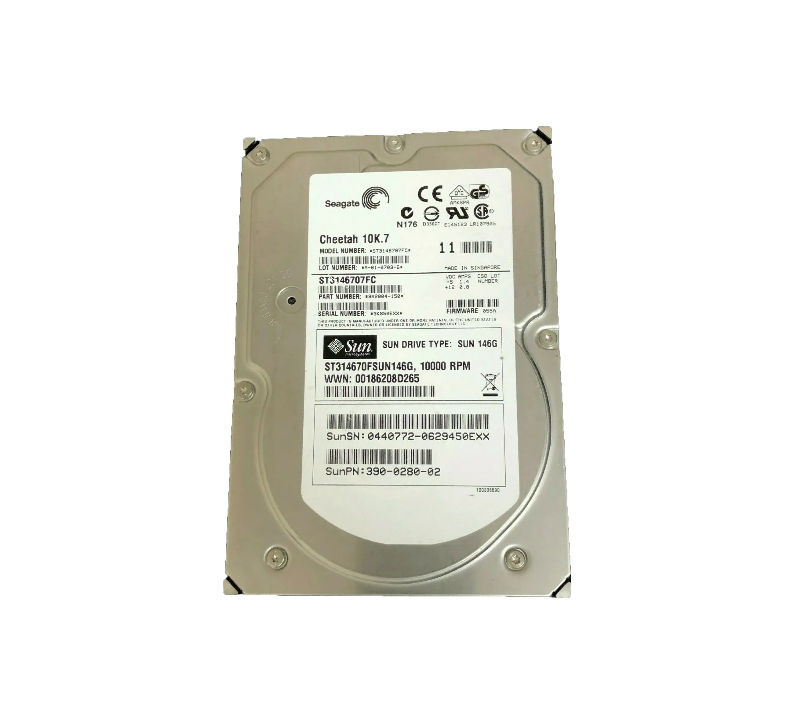 ST314670FSUN146G - Sun 146GB 10000RPM Ultra-320 SCSI Hot Swap LVD 80-…