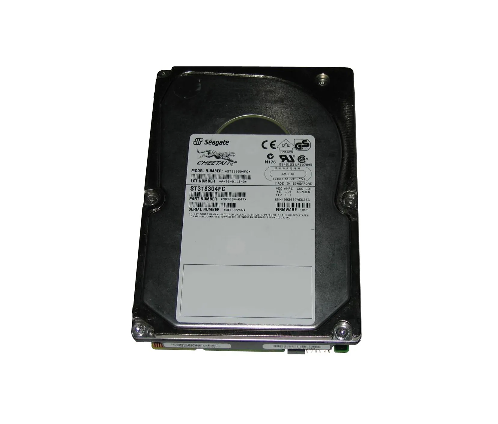ST318304FC4 - Seagate 18GB 10000RPM Fibre Channel 2Gb/s 3.5-inch Hard…