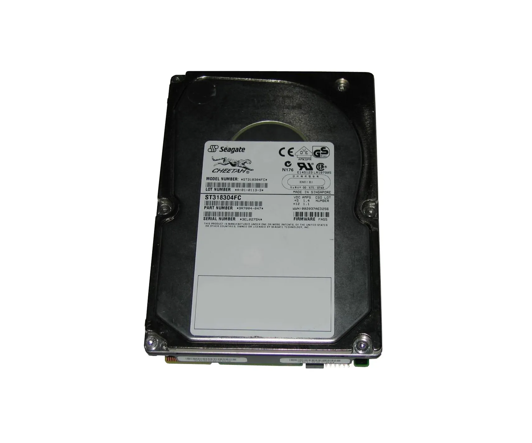 ST318304FC5 - Seagate 18GB 10000RPM Fibre Channel 2Gb/s 3.5-inch Hard…