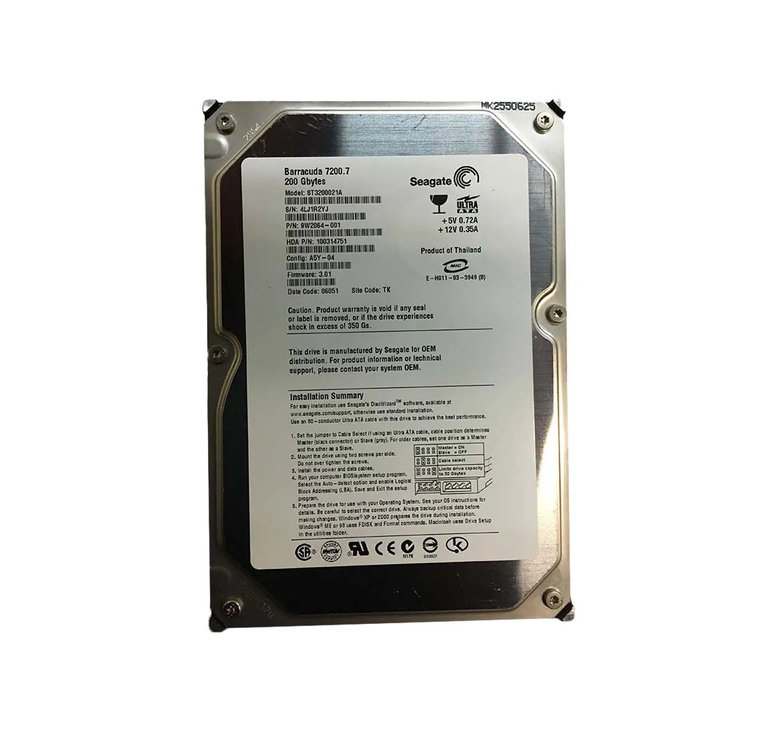 ST3200021A - Maxtor 200GB 7200RPM ATA-100 2MB Cache 3.5-inch Hard Dri…