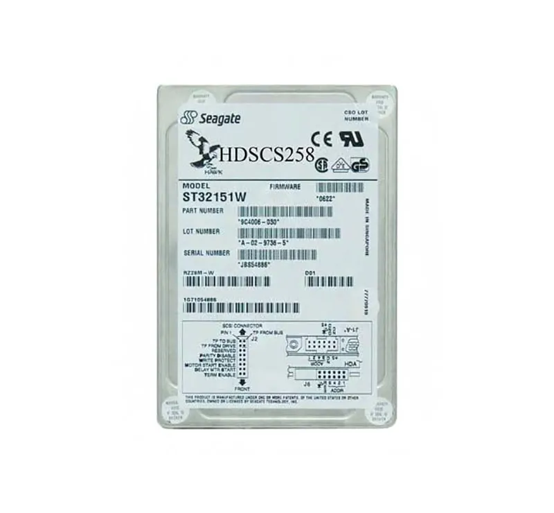 ST32151W - Seagate Hawk 2XL 2.15GB 5400RPM Fast Wide SCSI 512KB Cache…