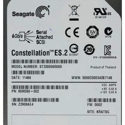 ST33000650SS - Seagate Constellation ES.2 3TB 7200RPM SAS 6Gbps 64MB …