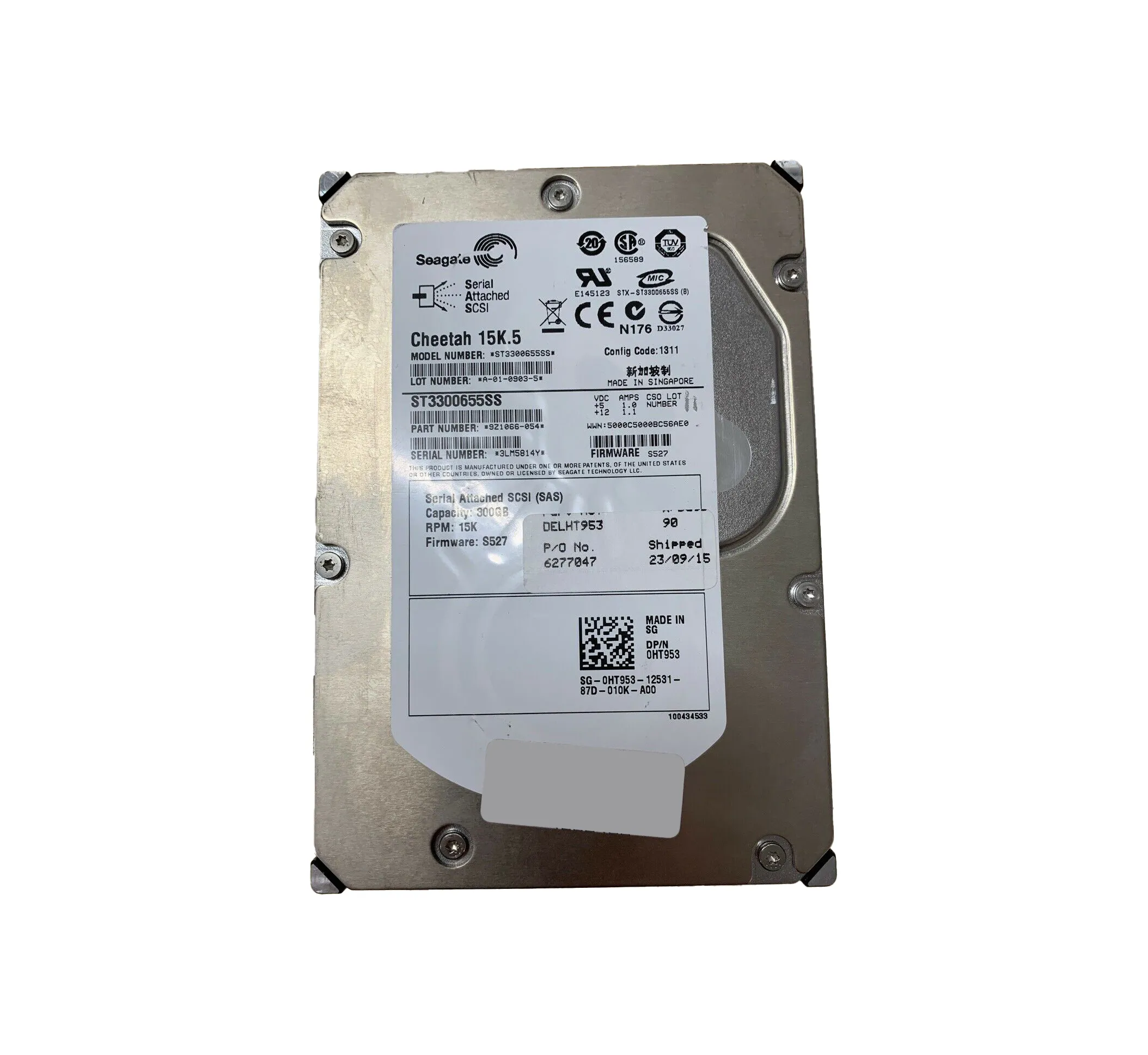 ST3300655S - Seagate Cheetah 300GB SAS 16MB Cache 3.5-inch Hard Drive
