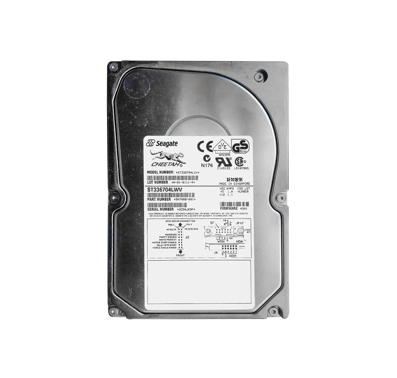 ST336704LWV - Seagate 36GB 10000RPM Ultra 160 SCSI 3.5-inch Hard Drive