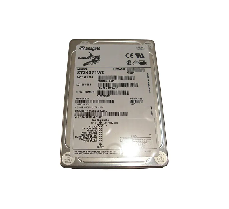 ST34371WC - Seagate Barracuda 4.3GB 7200RPM 80 -Pin Ultra-160 SCSI 3.…