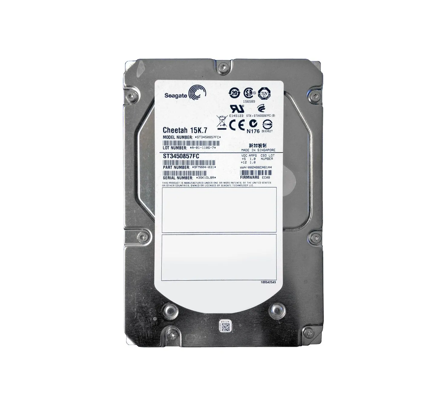 ST3450857FC - Seagate Cheetah 450GB 15000RPM Fibre Channel 4Gb/s 16MB…