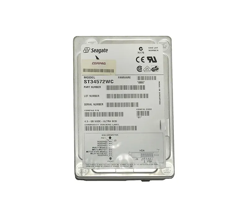 ST34572WC - Seagate Barracuda 4XL 4.55GB 7200RPM Ultra Wide SCSI 80-P…