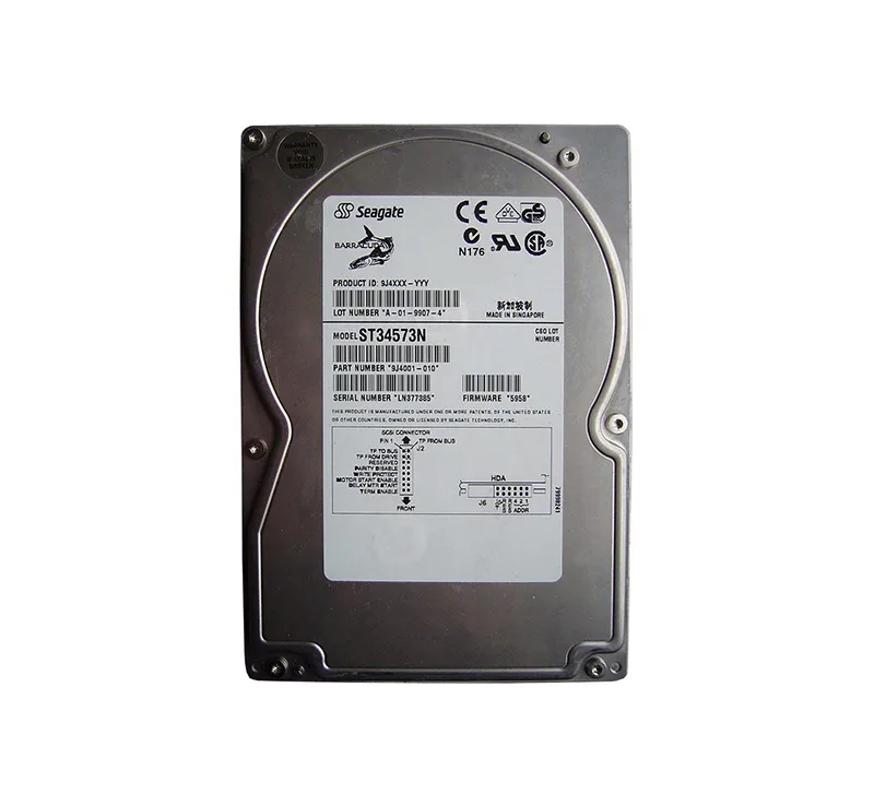 ST34573N - Seagate Barracuda 9LP 4.55GB 7200RPM Fast SCSI 50-Pin 512K…