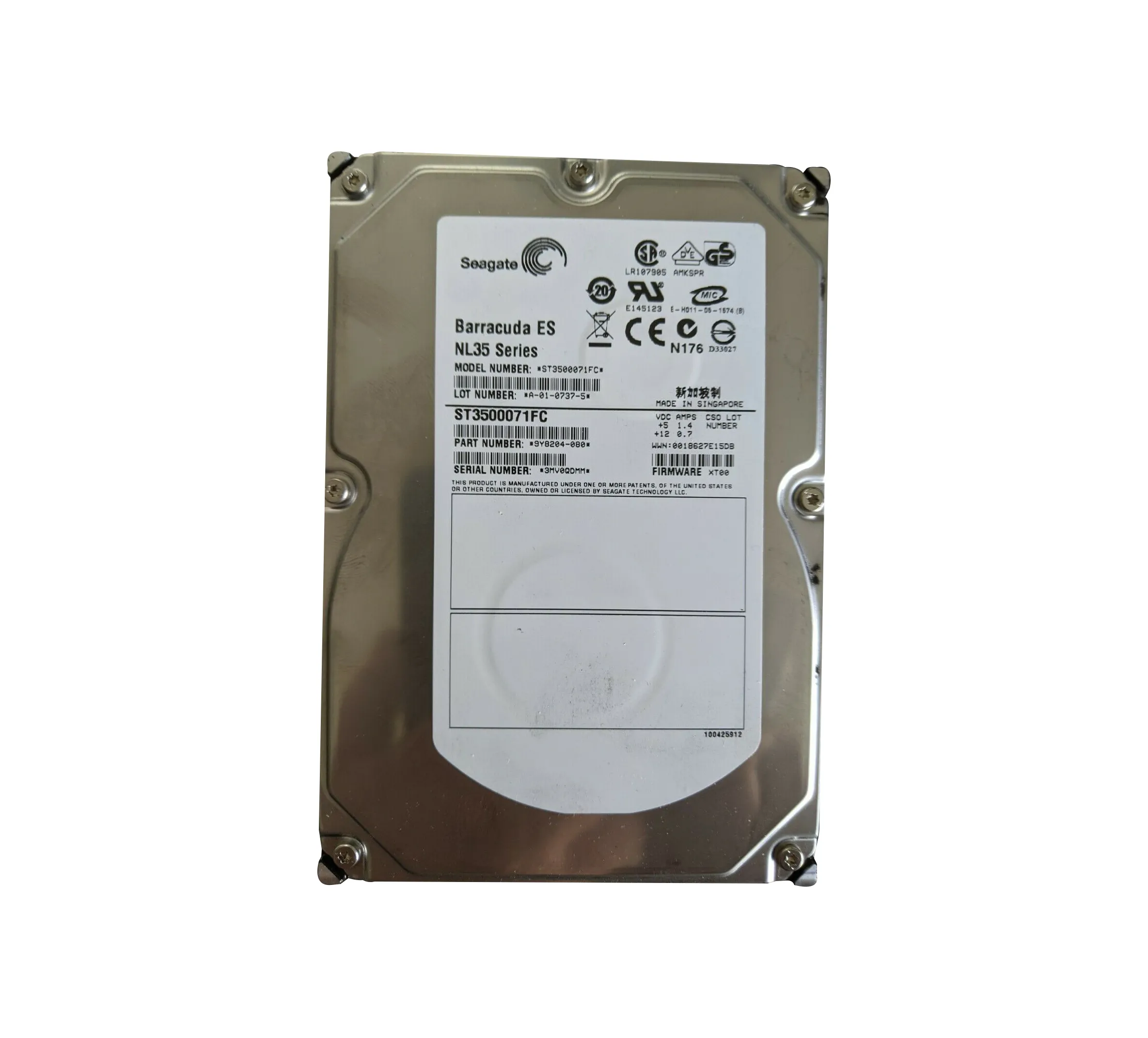 ST3500071FC - Seagate 500GB 7200RPM 3.5-inch 8MB Cache Fibre Channel …