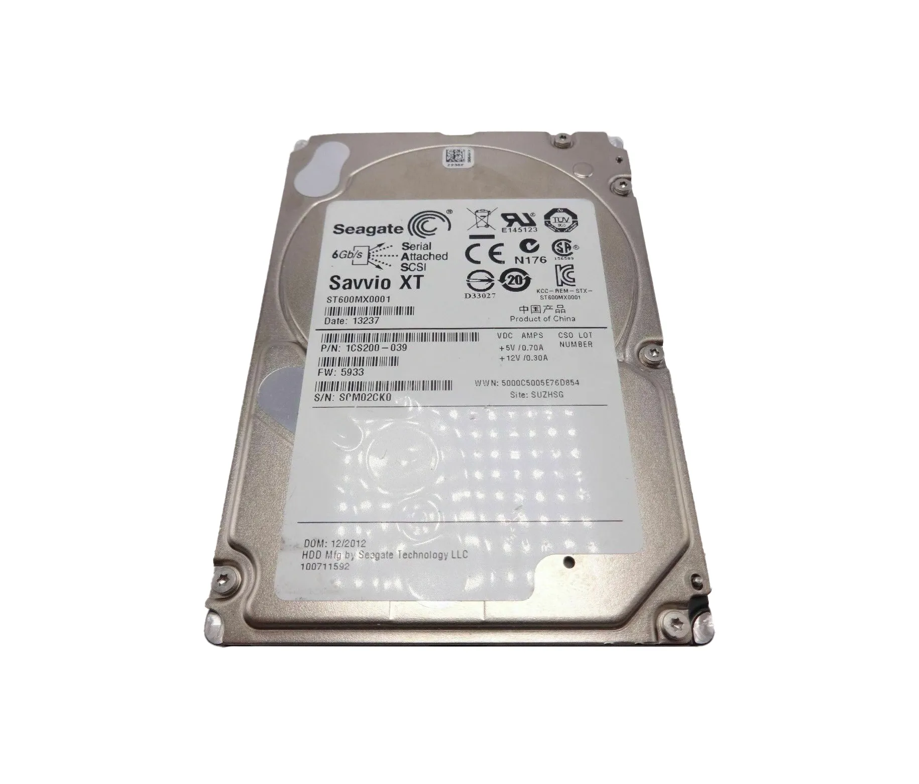 ST600MX0001 - Seagate 600GB 10000RPM SAS 6Gb/s 2.5-inch Hard Drive