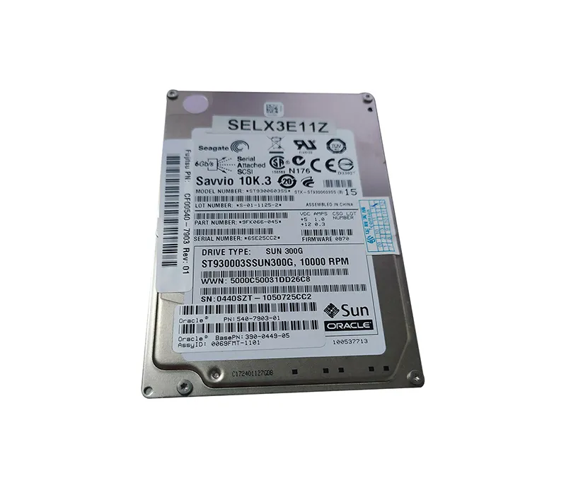 ST930003SSUN300G - Sun 300GB 10000RPM SAS 6GB/s Hot-Pluggable 16MB Ca…