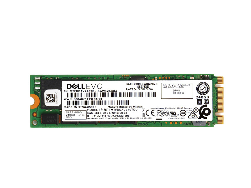 T2GFX - Dell 240GB TLC SATA 6Gb/s M.2 2280 Solid State Drive
