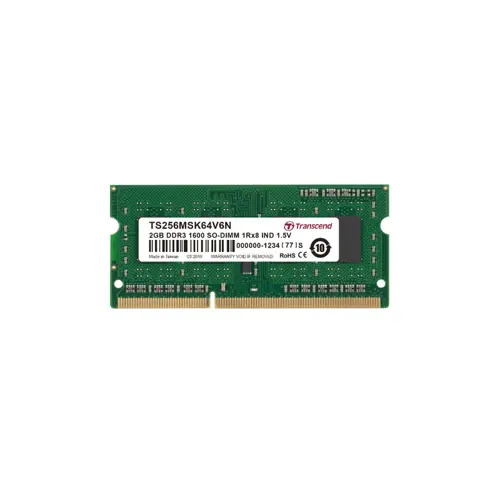 TS256MSK64V6N - Transcend 2GB DDR3-1600MHz PC3-12800 non-ECC Unbuffer…
