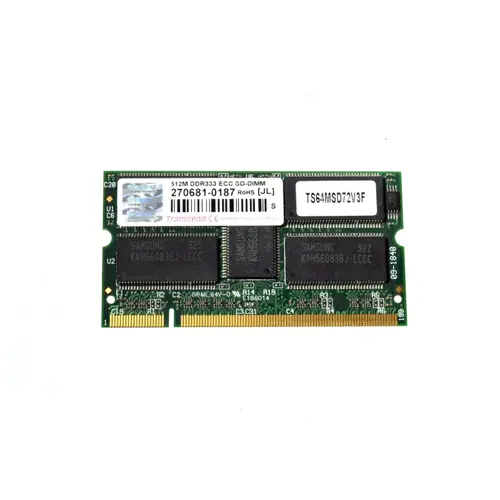 TS64MSD72V3F - Transcend 512MB DDR-333MHz PC2700 non-ECC Unbuffered C…