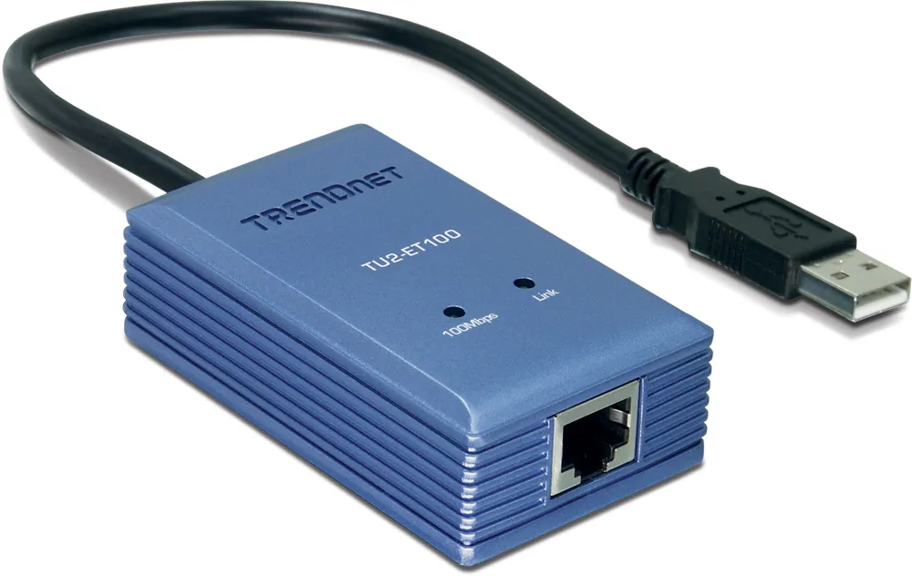 TU2-ET100 TRENDnet TU2-ET100 USB2.0 to 10/100Mbps Fast Ethernet Adapt…