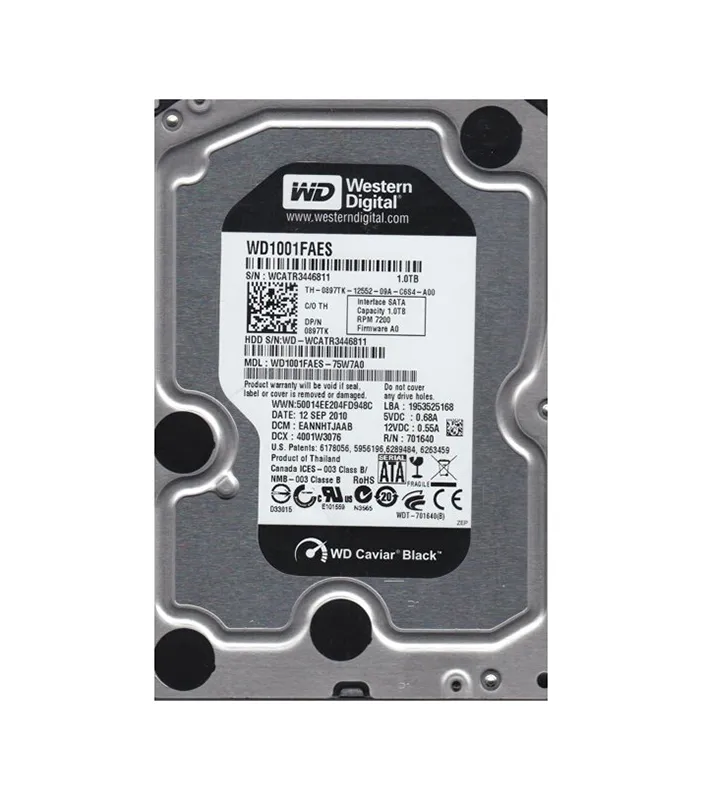 WD1001FAES-75W7A0 - Western Digital Caviar Black 1TB 7200RPM SATA 3Gb/s ...