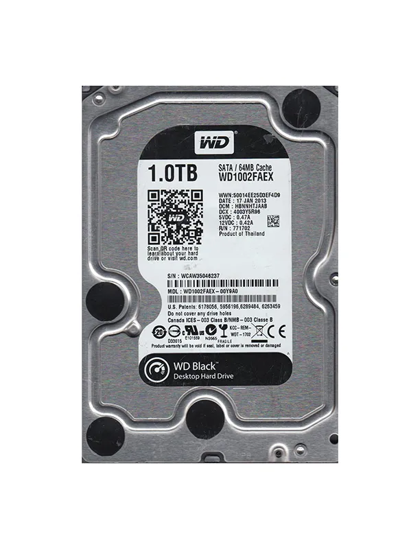 WD1002FAEX-00Y9A0 Western Digital Black 1TB 7200RPM SATA 6Gb/s - Main Image
