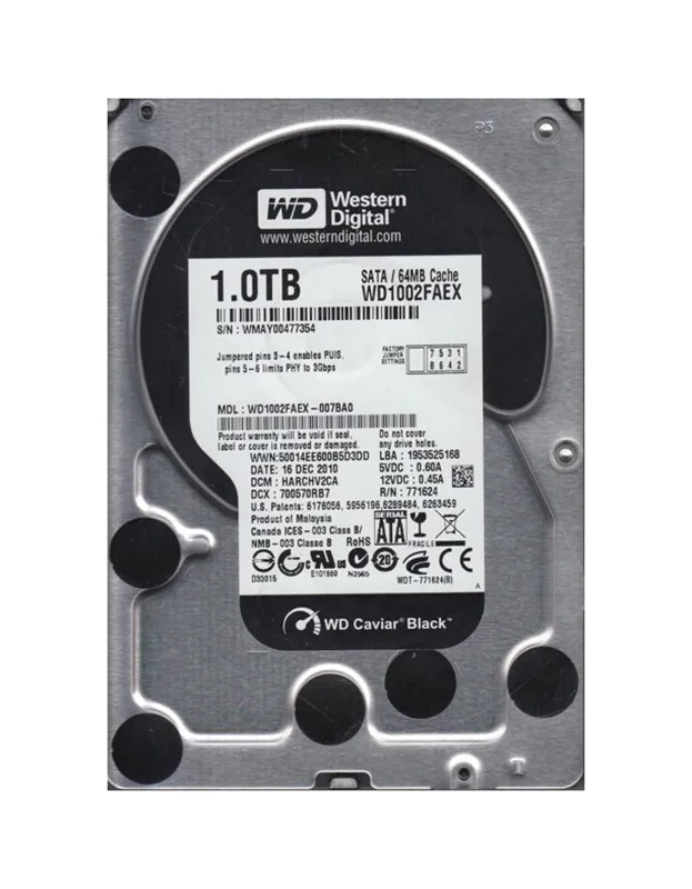 Western Digital - Western Digital製HDD　WD1002FAEX　1TB SATA600 7200 Amazon.com: WD1002FAEX Western Digital 1tb 7200rpm Serial