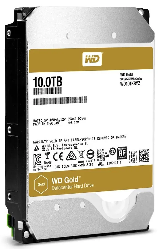 WD101KRYZ - Western Digital Gold 10TB 7200RPM SATA 6Gb/s 256MB Cache …
