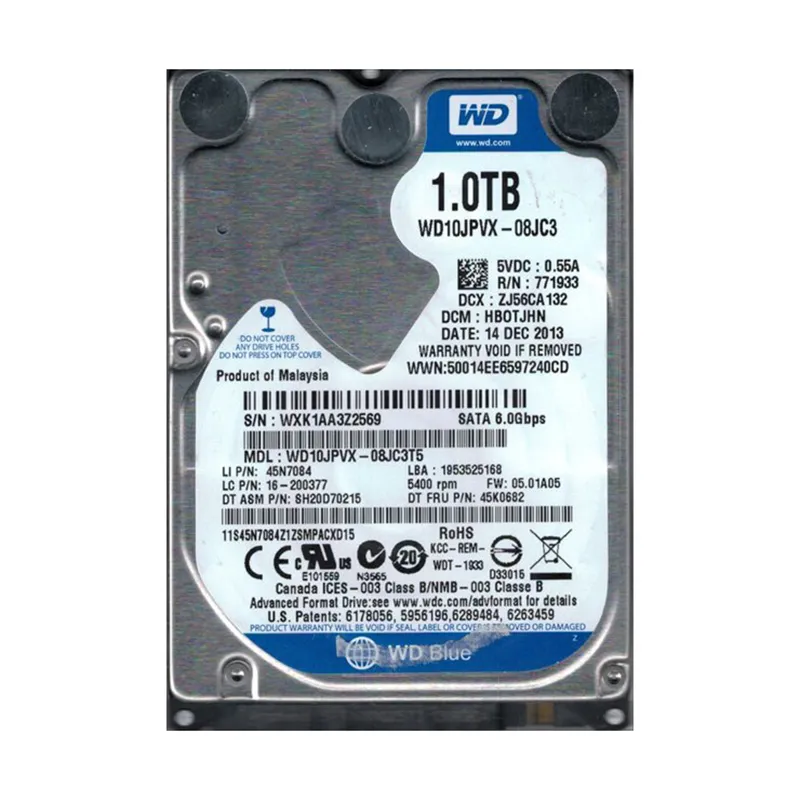 Seagate 1tb Hdd 5400 Rpm WD30EZRZ-00Z5HB0 Western Digital Blue 3TB
