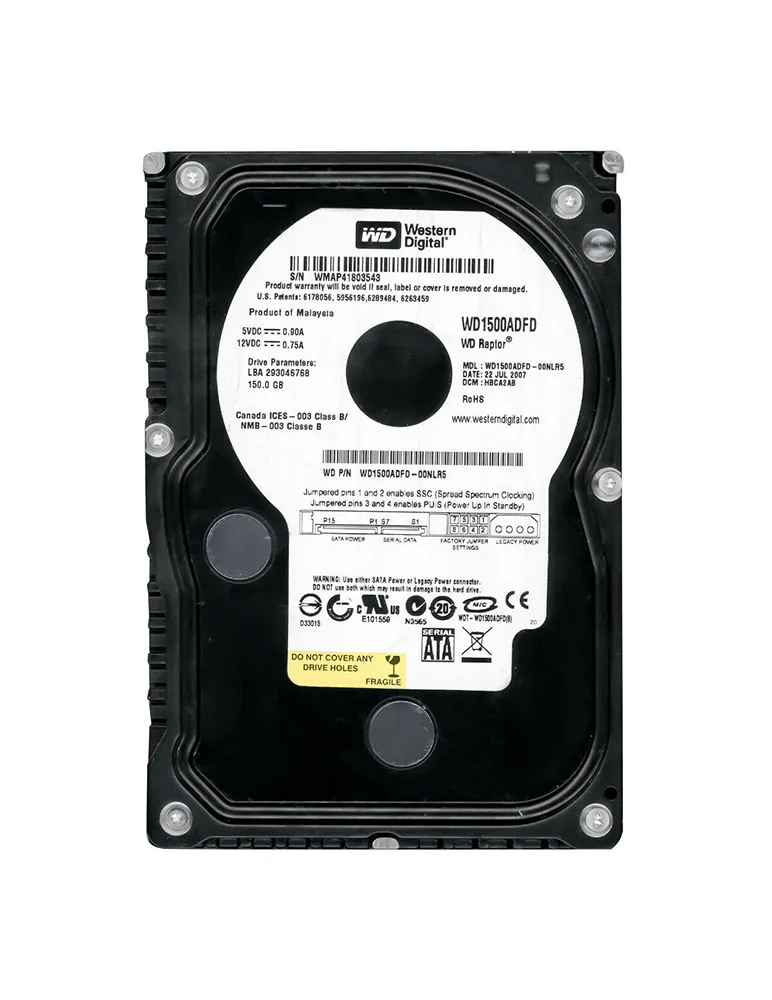 Wd1500adfd WD1500ADFD-00NLR5 - WD 150GB 10K RPM SATA 1.5Gb/s 3.5-in HDD