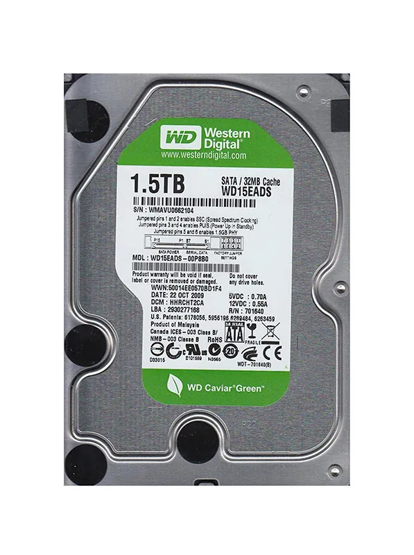 【中古】 Western Digital wd15eads-00p8b0?1.5?TB DCM harcnt2cab WD15EADS-00P8B0-O.webp