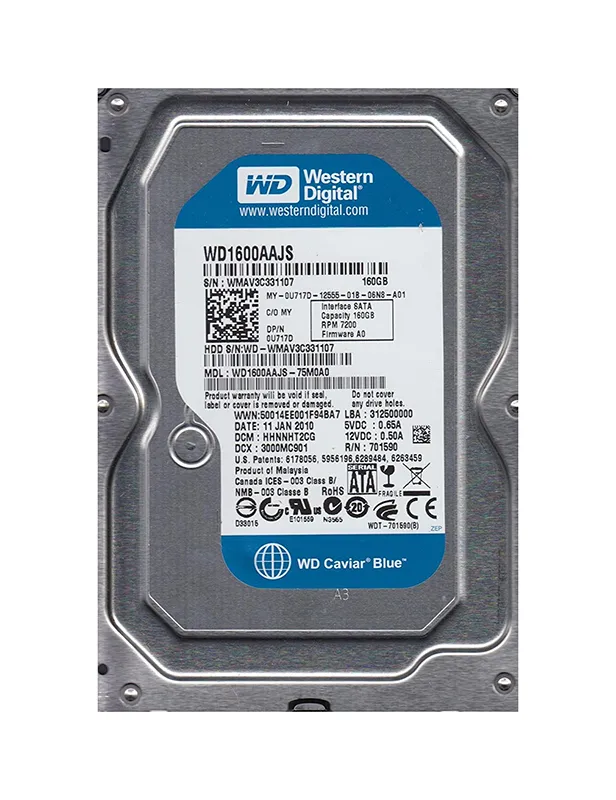 WD1600AAJS-75M0A0 - WD 160GB 7200RPM SATA 3Gb/s 3.5-in HDD