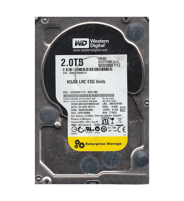 WD2000FYYZ - WD 2TB 7200RPM SATA 6Gb/s 3.5-in HDD - Hard Disk - Foto 5