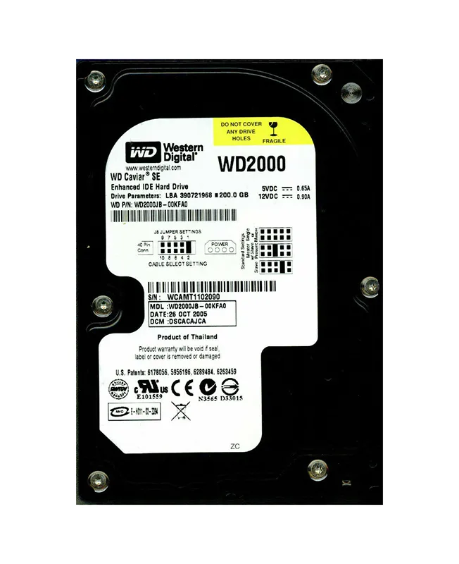 WD2000JB-00KFA0 - WD Caviar SE 200GB 7200RPM EIDE (CE) 3.5