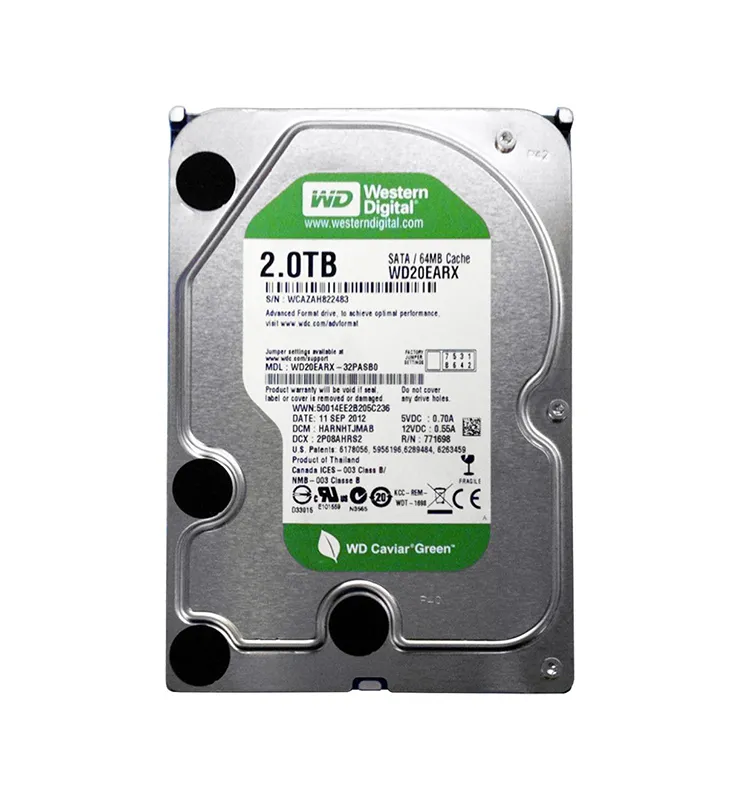 WD20EARX - Western Digital Caviar Green 2TB 7200RPM SATA 6Gb WD20EARX - Western Digital Caviar Green 2TB 7200RPM SATA 6Gb