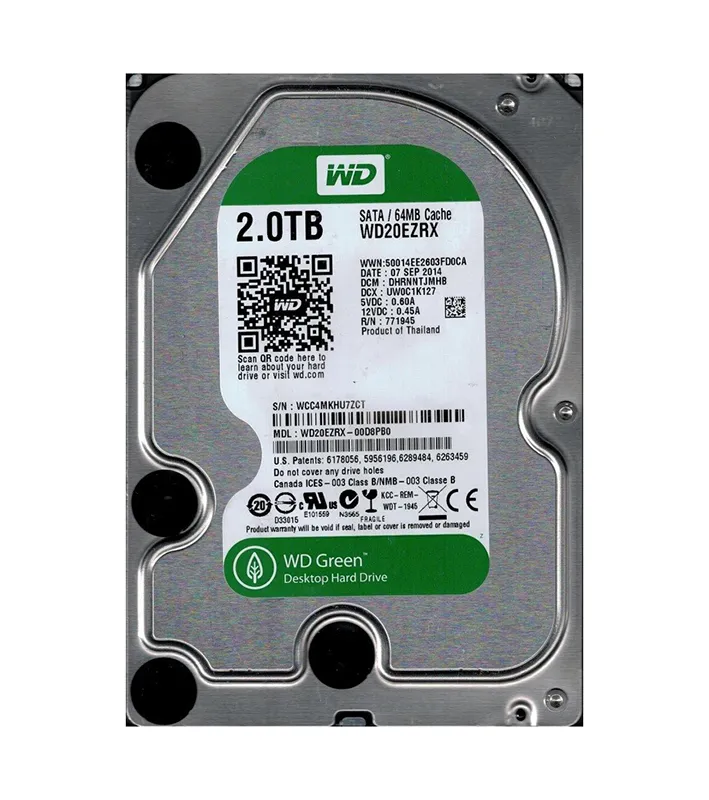 WD20EZRX-00D8PB0 - Western Digital Green 2TB 5400RPM SATA 6Gb/s